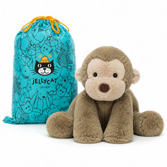 Jellycat Smudge Monkey Medium Plush Soft Toy NWT w/ Tag & Dust Bag Gift