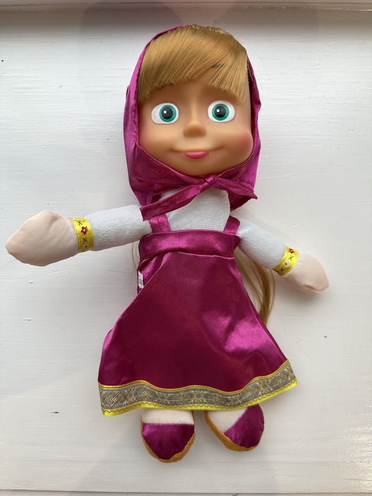 Masha and the Bear Soft Plush Doll Toy Singing Gift for Kids Маша и медведь