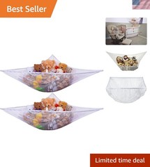 Expandable Corner Toy Hammocks – 2-Pack Organizer for Plush Stuffed Animals