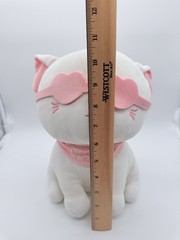 Miniso White Kitten Eye Mask 10.6″ Plush Stuffed Animal Toy You Had Me At Meow