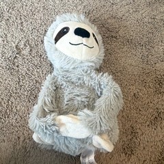 Warmies Microwaveable Scented Sloth Plush Hot/Cold Pack, Gray White Small