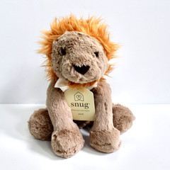 Snug Tan Brown Lion Plush Soft Baby Toy Stuffed Animal Lovey Sit 9″ NEW
