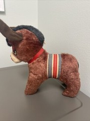 Vintage 1960s Carnival Prize DONKEY Plush Toy Stuffed Antique VGC