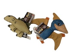 New Pteranodon Stegosaurus Jurassic World Plush With Sound Sound Mattel Dinosaur