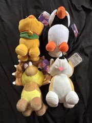 Lot Of 4 NWT Adopt Me Plush Shiba Inu, Maneki-Neko Triceratops, Puffin WithCodes