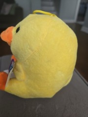 Nanco Belly Buddies Plush 5” Yellow Duck Blue Glitter Eyes (142)