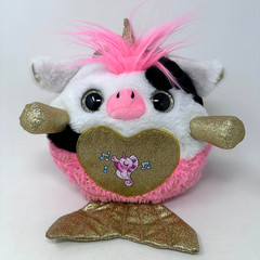 ZURU Rainbocorns Mermaidcorn Plush Series 7 Pink Gold Cuddle Cute Mermaid Cow 9″