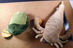 Two Paleozoic Pals Museum of the Earth Plush Eurypterid and Trilobite With Tags