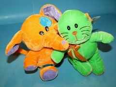 Mardi Gras Plush Appeal Cat Elephant 10″ Soft Toy Stuffed Animal Lot 2 Plushies