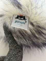 JELLYCAT POM BIRD OSTRICH GLITTER SPARKLE White Gray Black