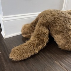 Chocolate Labrador Retriever Plush 44″ Pillow Plow & Hearth Cuddle Dog Realistic