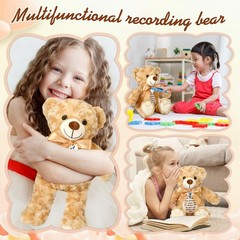 12 Inch Bear Stuffed Animals with Voice Recorder Photo Pendant Set Cute Soft …