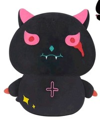 Rare Hallo Deer 14″ Black Cat Plush Stuffed Halloween Stuffed Animal Gothic Goth