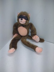 Playmaker Toys Flingshot Flying Monkey Plush Toy, Brown Omega