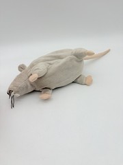 IKEA Rat Plush Gray Mouse Stuffed Toy Embroidered Sewn 15″