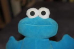 Vintage Tyco Beans Sesame Street Cookie Monster & Oscar the Grouch Plush Toys