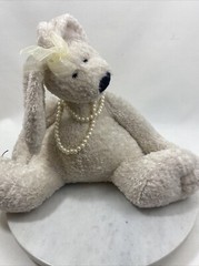 Easter Plush Image Ellis Bunny Rabbits Stuffed Mom and Baby White 11″ Tall Toys