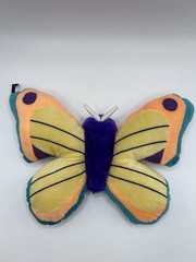 Vintage B J Toy Co Butterfly Plush Bright & Colorful 10″ Stuffed Animal