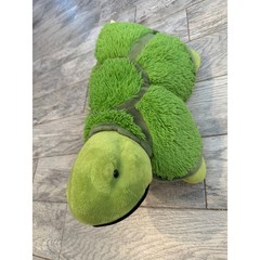 Pillow Pets Turtle Plush Large 18″ Green Foldable Stuffed Animal 2010 Retired