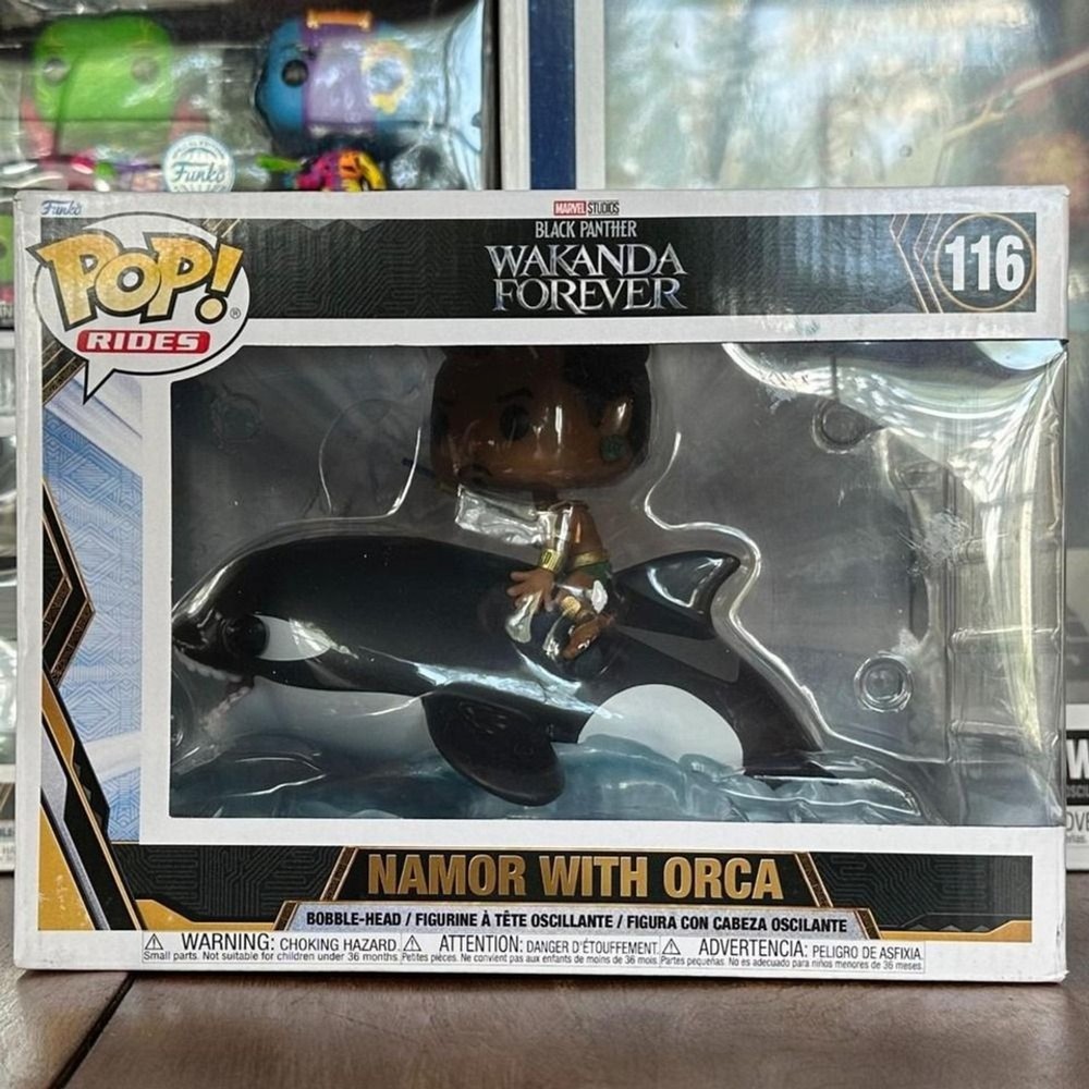 Funko Pop RIDES BLACK PANTHER WAKANDA FOREVER NAMOR WITH ORCA #116 NEW