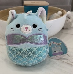 Squishmallow Svetlana 8” Mermaid Caticorn Sea Life Animal Plush Soft Sparkly