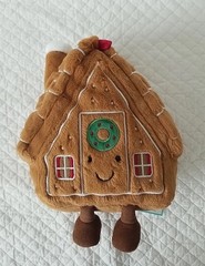 Jellycat NWT Amusable Gingerbread House Christmas Holiday Baking Candy Wreath