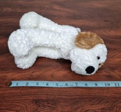 First & Main Lankydoodle White Tan Brown Plush Dog Soft Long Legs Big Paws 3154