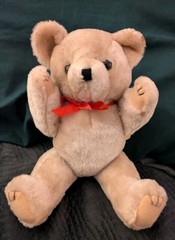 Vintage 1950s Jointed Posable Plush Teddy Bear 8.5” Heavyweight Super Rare!