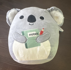 Squishmallows Gray Koala Plush Doll w/ Notes Book, Small 6-14in, Washable