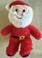 Greenbrier Santa Clause Red White Black Plush Soft Toy Stuffed 8″ Musical Doll!!