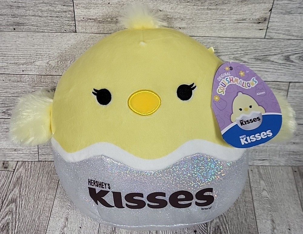 Squishmallows Hershey’s Kisses AIMEE 8″ 2023 EASTER Chick Plush NWT Fast Ship!