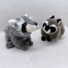 Vintage Ranger Rick Forest Friends Renatta Ramona Raccoon Plush Set of 2