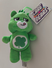 CARE BEARS PLUSH 6″ “One Lucky Bear” Clip-On Clover Basic Fun Unisex Age 3+ NEW