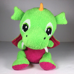 10″ Soft Plush Dragon Green & Purple With Wings
