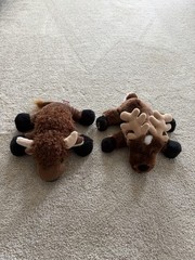 2x Lot Webkinz Buffalo & Reindeer Brown No Code Retired
