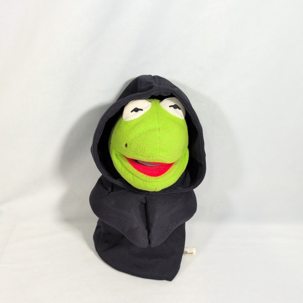 12” Disney Muppets Constantine Evil Kermit Frog Plush Hand Puppet Black Hood