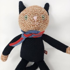 Target Cuddle Collab Social Club Knit Cat Plush Stuffed Animal Toy 14″