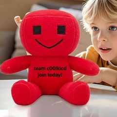 Forsaken C00lkidd Red Cool Kids Cuddle Plush Buddy Toy Stuffed Animal Ultra Soft