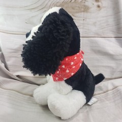 Walmart Black White Dog Plush Border Collie Cocker Spaniel Toy 12 Inch 2022