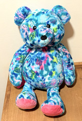 Lilly Pulitzer Bear Plush Dive Bar Fleece 15″ Blue Floral Pink Green NEW NWT