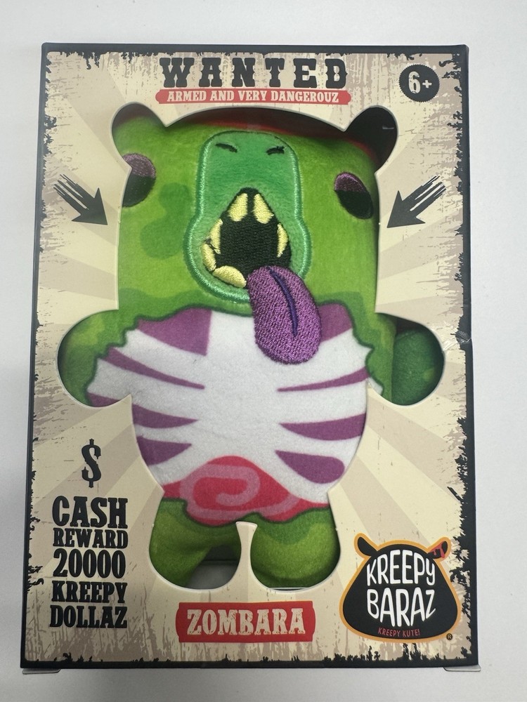 Kreepy Baraz Plush ZOMBARA Boxed Misfit Capybara Zombie NIB