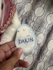 Vintage Dakin 12″ Pink & White Long Lop Ear Rabbit Bunny Plush Velvet Dress Tags