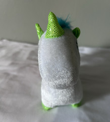 Small White Unicorn Plush Stuffed Animal, Rainbow Mane, Washable, 6-14″