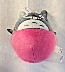 Pepe Monedas Hanging Suction Cup Totoro Style Plush Pink Gray 8″
