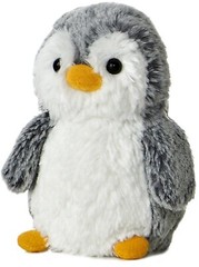 Aurora – Small Gray PomPom Penguin – 6″ Pompom Mini Penguin