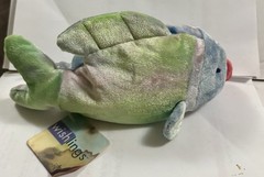 Rare Vintage Russ Berrie PUCKERS #6852 Bean Bag Plush Pucker Fish New With Tag