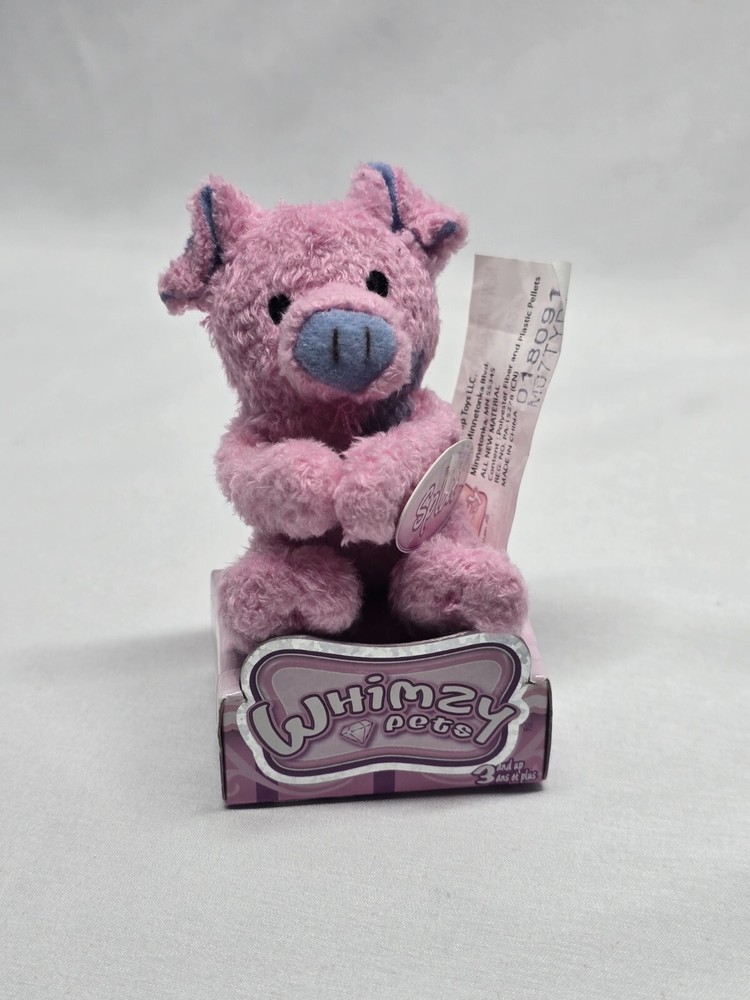 Whimzy Pets Pink Pig Mini Plush 2.75” “Splat” New