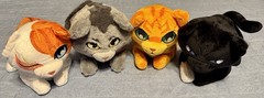 WARRIOR CATS LARGE 11” MYSTERY PLUSH COMPLETE SET OF 4