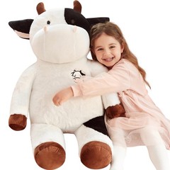 Giant Cow Stuffed Animal, 30 Inches Big Plush Toy,Large Cute Jumbo Soft Toys,…