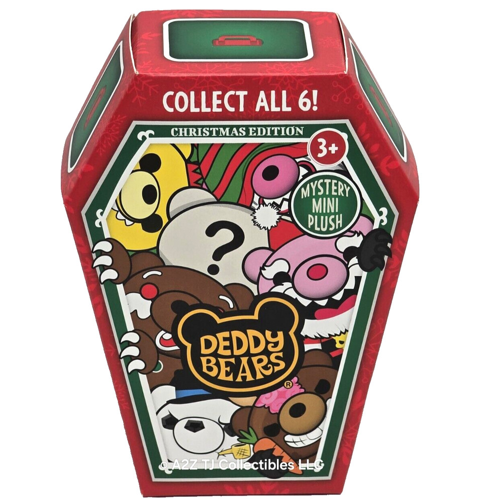 Deddy Bears 4.5″ Plush Coffin Case NEW License 2 Play Series 1 Christmas Edition